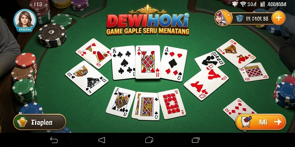 Tangkapan layar gameplay DEWIHOKI menampilkan serunya bermain Gaple.