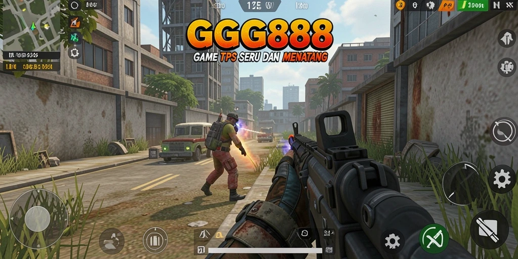Tampilan gameplay seru GGG888 dalam pertempuran TPS yang mendebarkan.