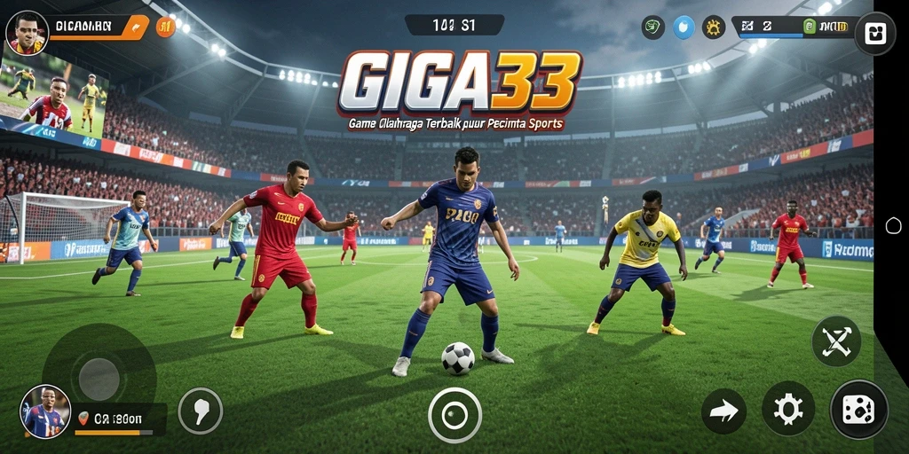 Tampilan gameplay GIGA33 yang menarik dan penuh aksi olahraga.