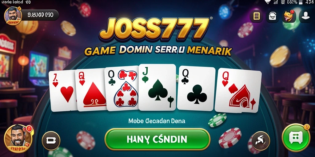 Tampilan menarik dari gameplay Domino di JOSS777.