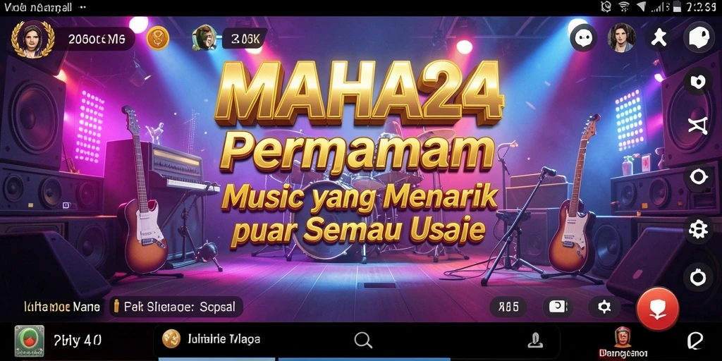 Tampilan gameplay MAHA24 yang menarik dengan alunan musik.