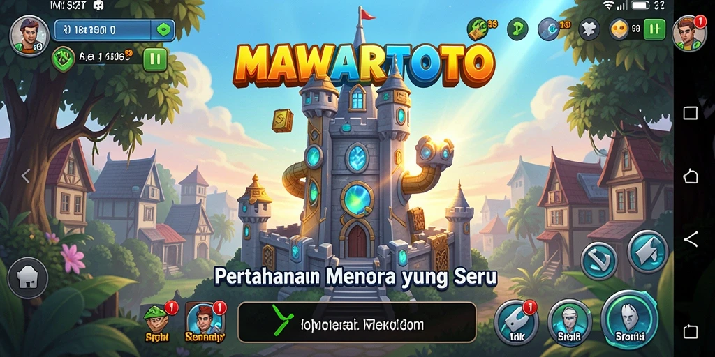 Tangkapan layar dari permainan Tower Defense yang menarik di MAWARTOTO.