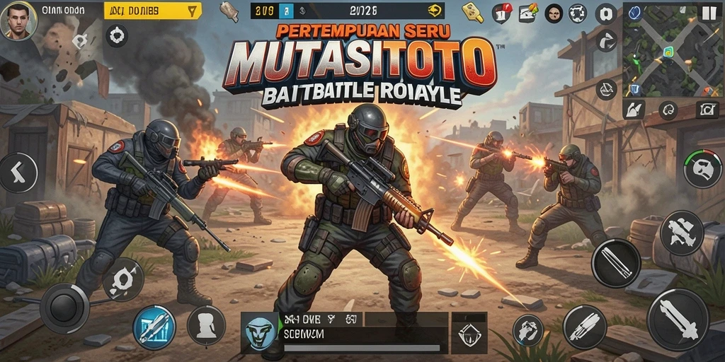 Gameplay seru di MUTASITOTO dengan pertarungan Battle Royale.