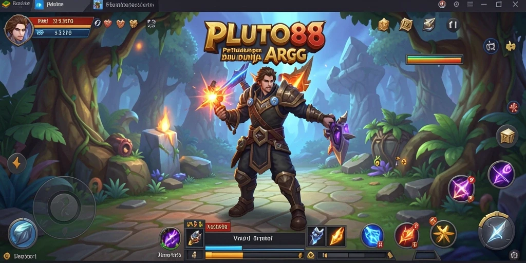 Gameplay dalam PLUTO88 yang menampilkan aksi seru dan karakter unik.
