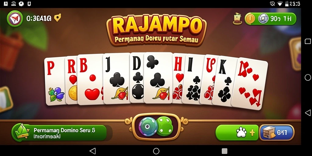 Screenshot RAJAMPO menampilkan gameplay Domino yang mendebarkan.