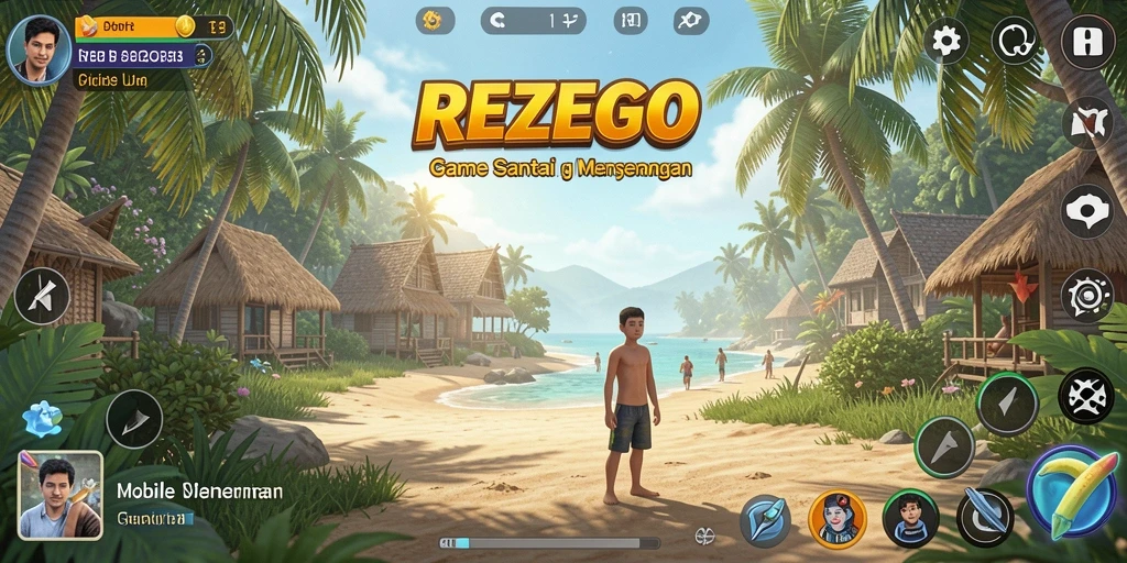 Tampilan permainan seru dan menantang di REZEGO.