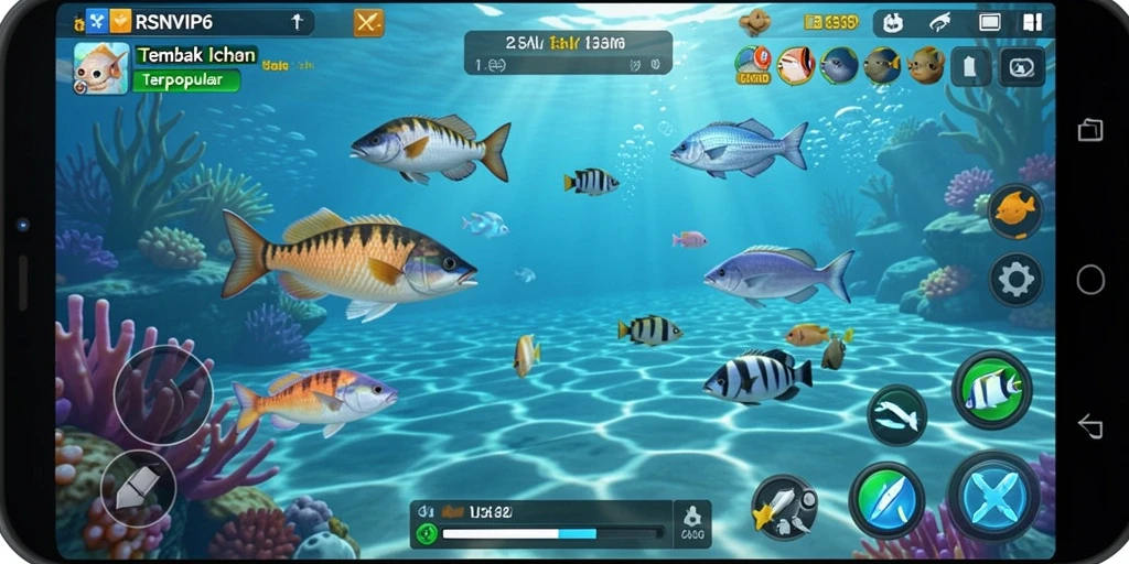 Tampilan gameplay RSNVIP6 yang menarik dan penuh aksi Tembak Ikan.