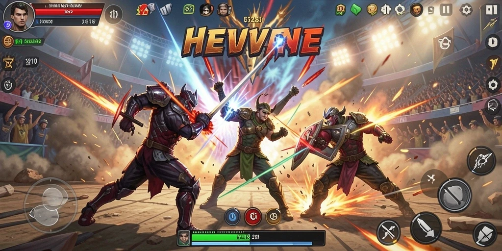 Screenshot gameplay S13 menampilkan pertarungan seru antara karakter-karakter kuat.