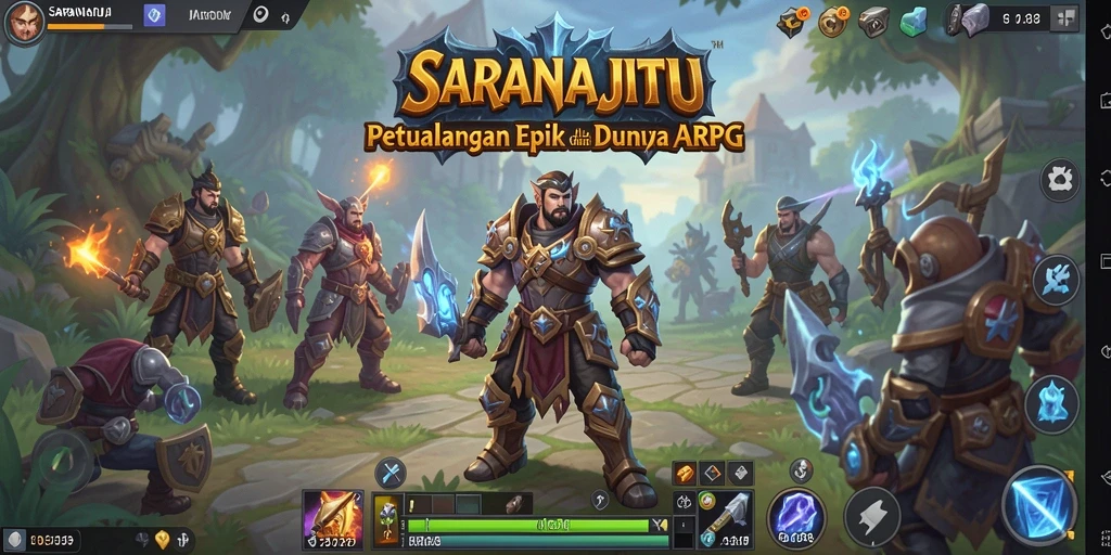 Tangkapan layar yang menunjukkan aksi seru dalam SARANAJITU.