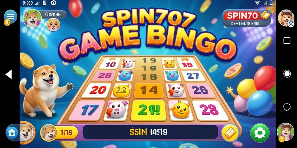 Tampilan menarik dari gameplay Bingo di SPIN707.