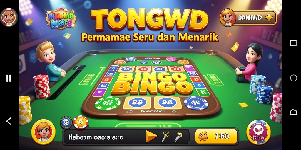 Tampilan gameplay seru dari TONGWD yang menghadirkan Bingo klasik.